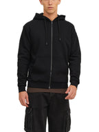 Felpa Jack & Jones Bradley Nera cappuccio e zip 12249342 /Black JACK & JONES 
