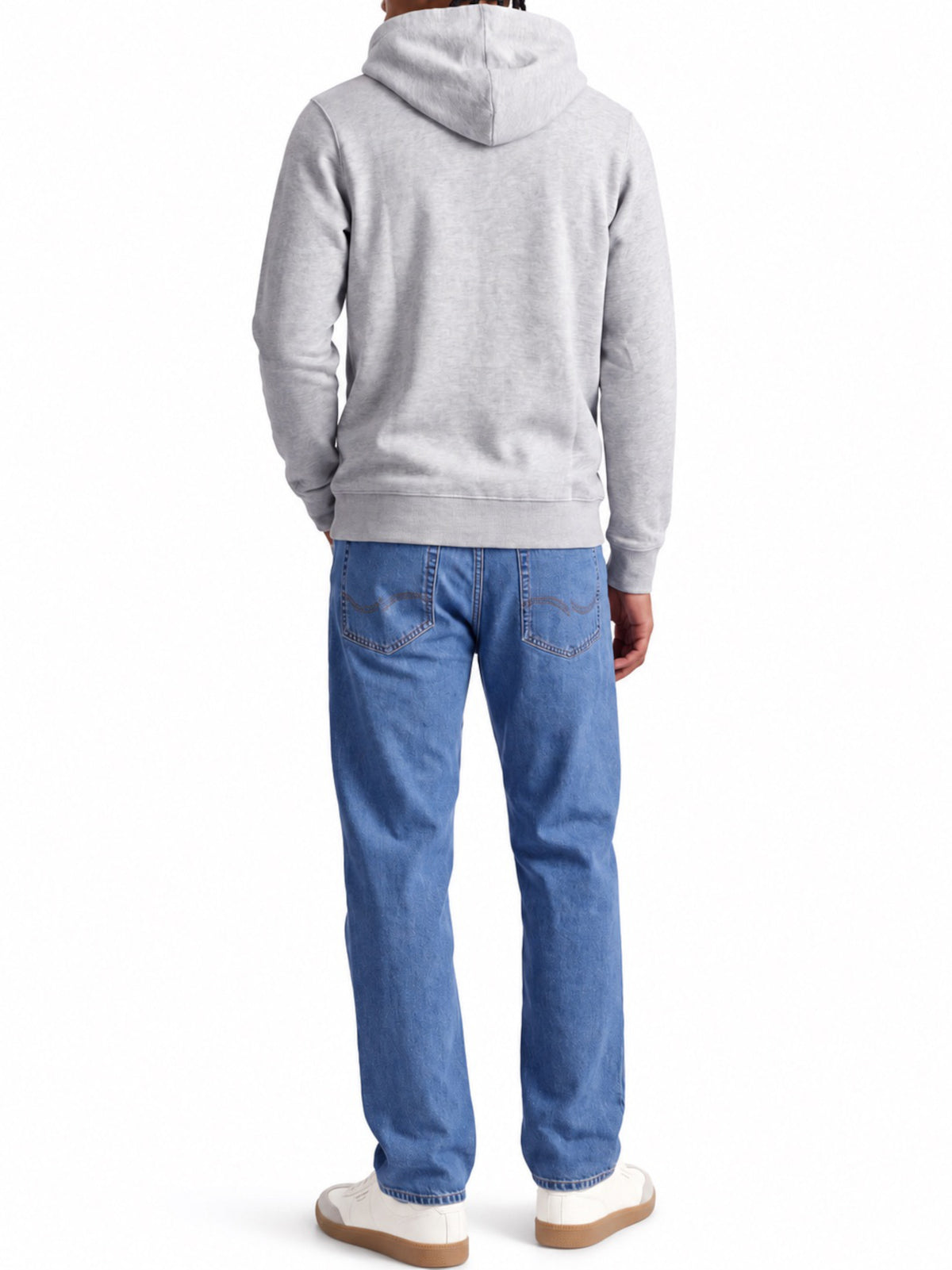 Felpa Jack & Jones Bradley Grigia cappuccio e zip 12249342 /Light Grey Melange JACK & JONES 