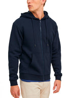 Felpa Jack & Jones Bradley Blu cappuccio e zip 12249342 /Navy Blazer JACK & JONES 