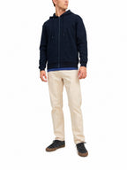 Felpa Jack & Jones Bradley Blu cappuccio e zip 12249342 /Navy Blazer JACK & JONES 