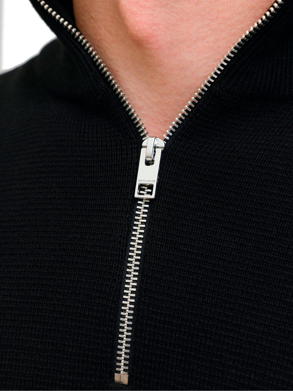 Maglia Jack & Jones Nero Milano mezza zip 12259664 /Black JACK & JONES 