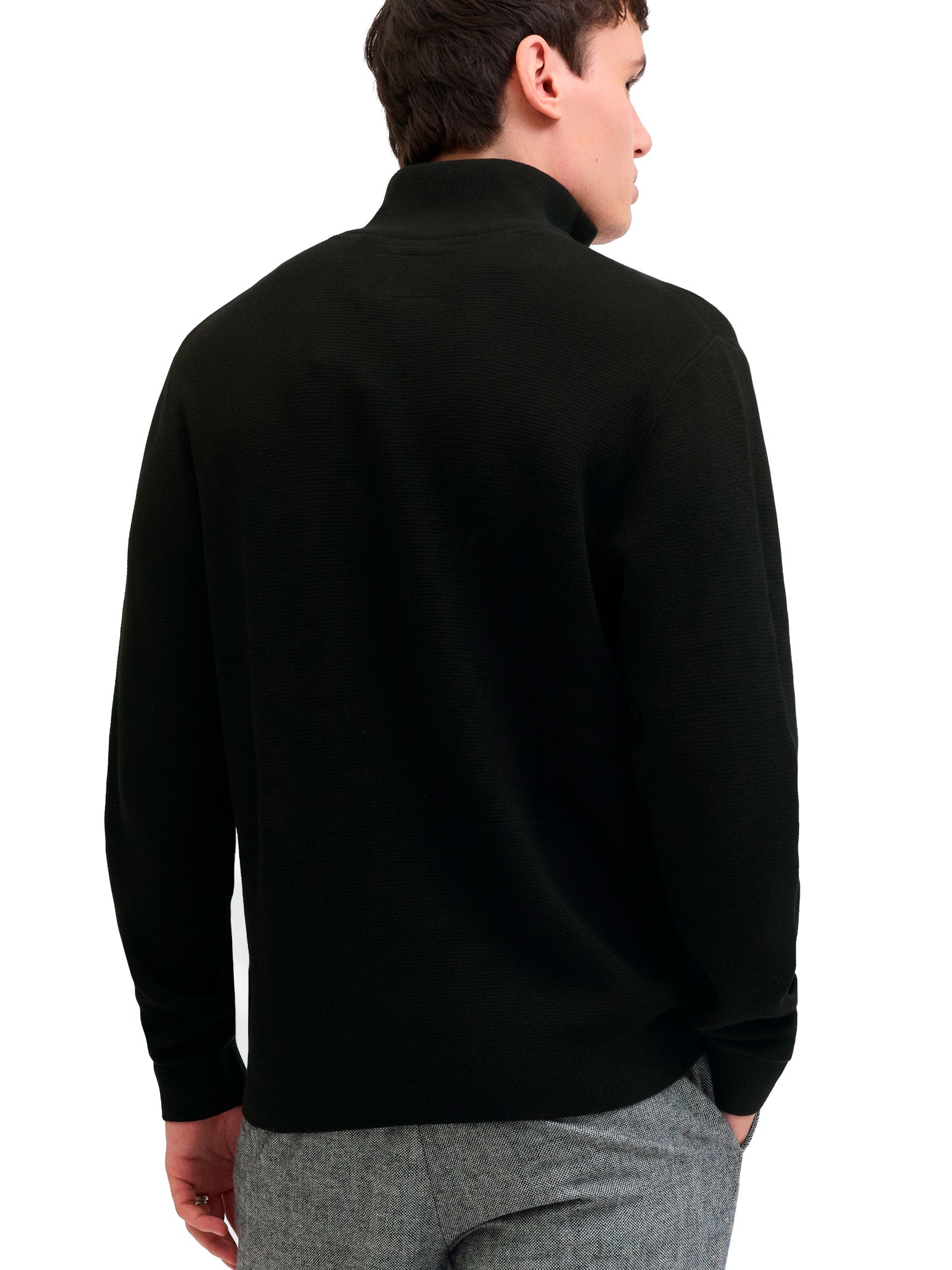 Maglia Jack & Jones Nero Milano mezza zip 12259664 /Black JACK & JONES 