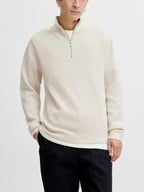 Maglia Jack & Jones Panna Milano mezza zip 12259664 /Cloud Dancer JACK & JONES 