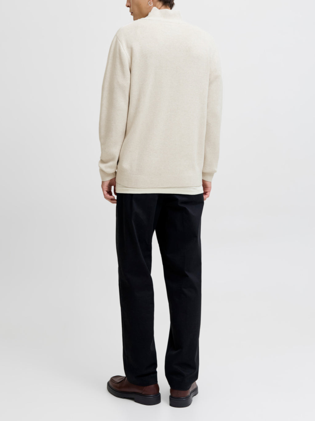 Maglia Jack & Jones Panna Milano mezza zip 12259664 /Cloud Dancer JACK & JONES 