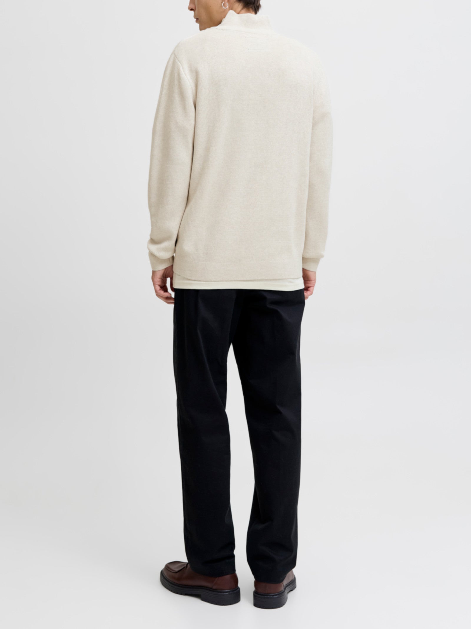 Maglia Jack & Jones Panna Milano mezza zip 12259664 /Cloud Dancer JACK & JONES 