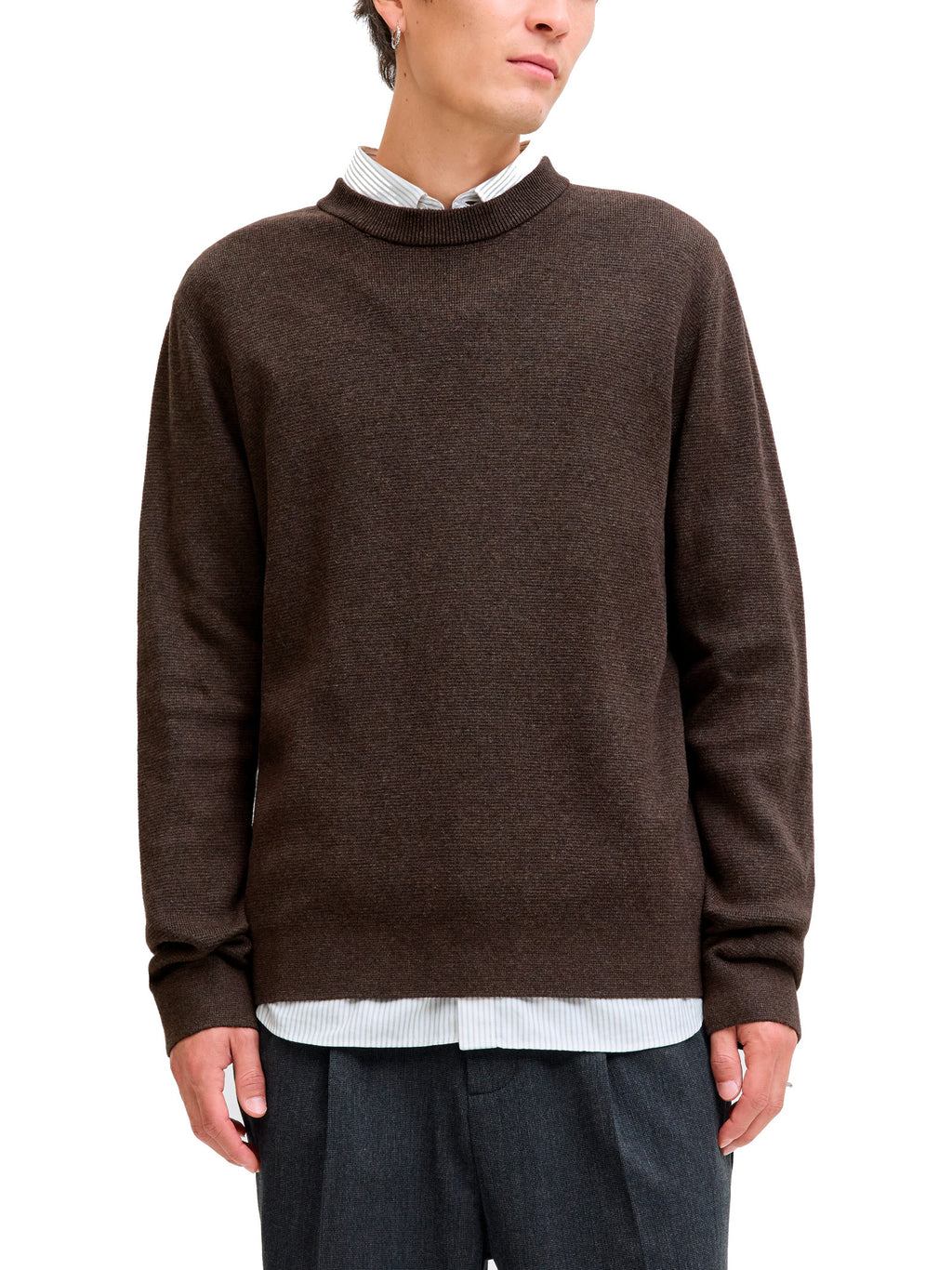 Maglia Jack & Jones Milano Marrone girocollo 12259666 /Delicioso JACK & JONES 