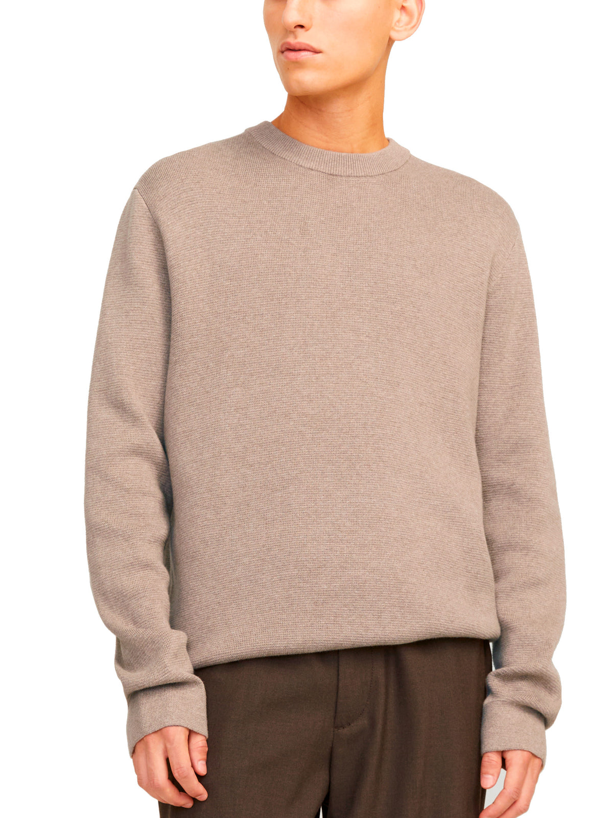 Maglia Jack & Jones Milano Beige girocollo 12259666 /Greige JACK & JONES 