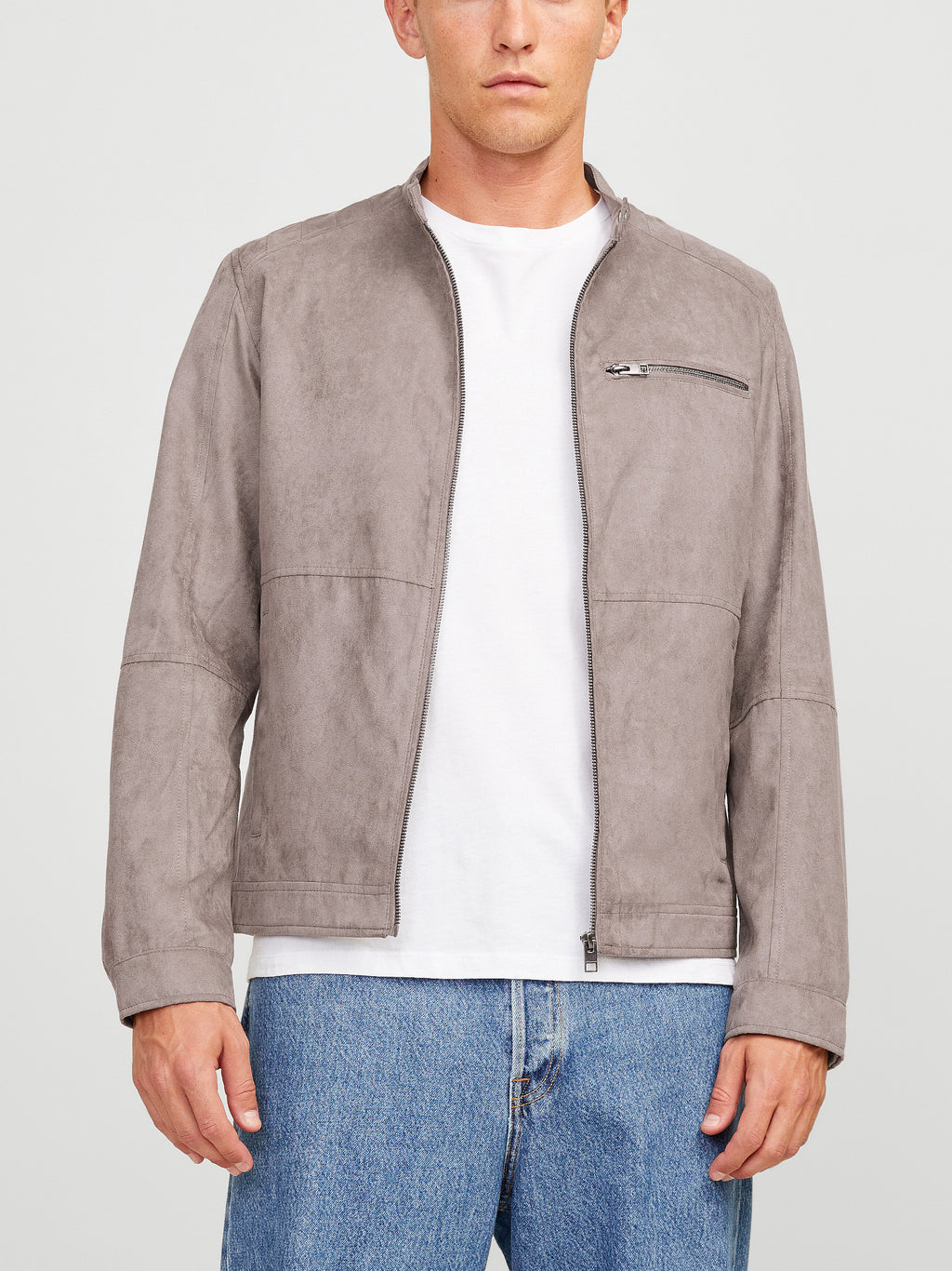 Biker Jack & Jones Dylan Fango in ecopelle 12264806 /Falcon JACK & JONES 