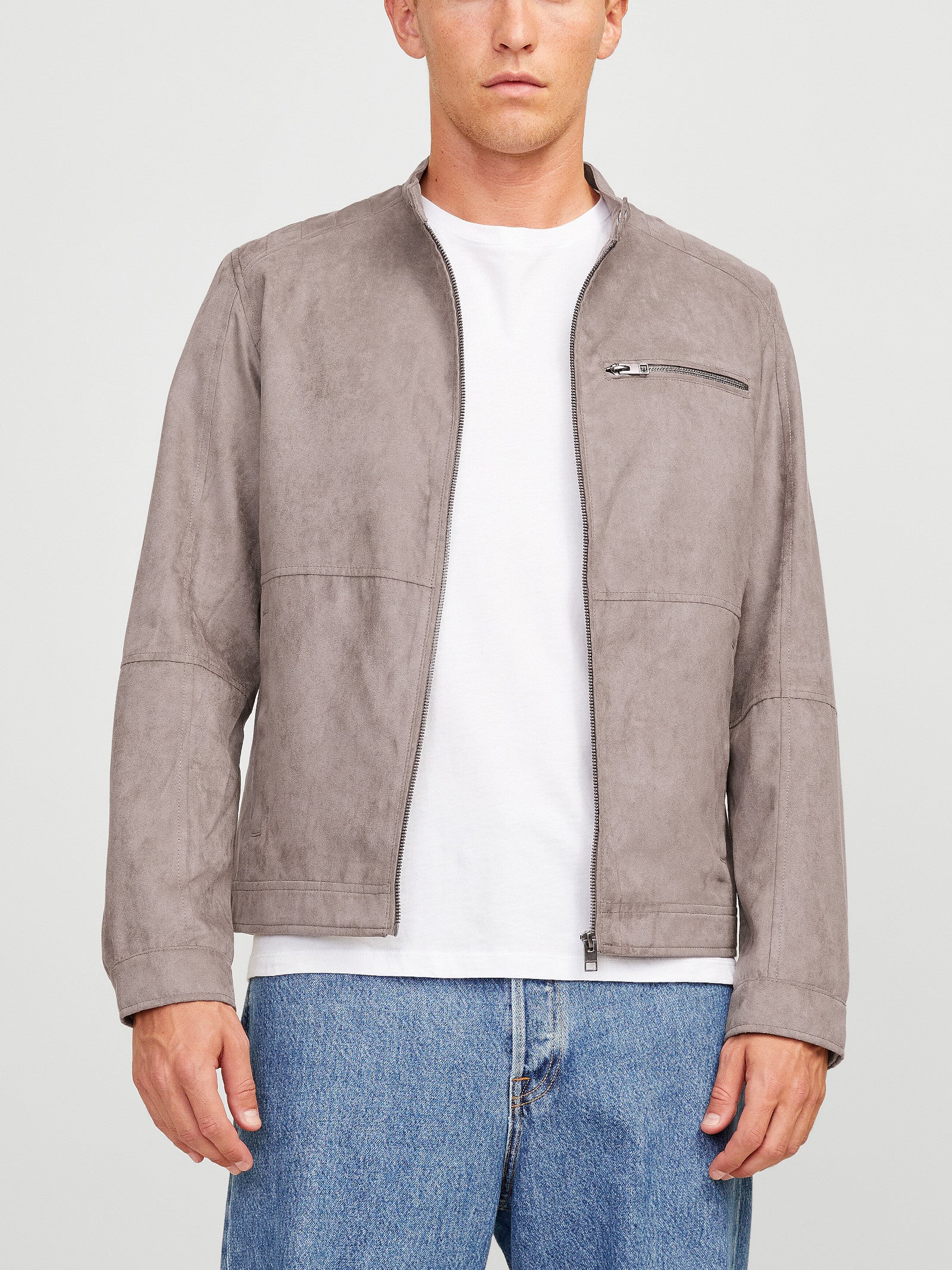 Biker Jack & Jones Dylan Fango in ecopelle 12264806 /Falcon JACK & JONES 