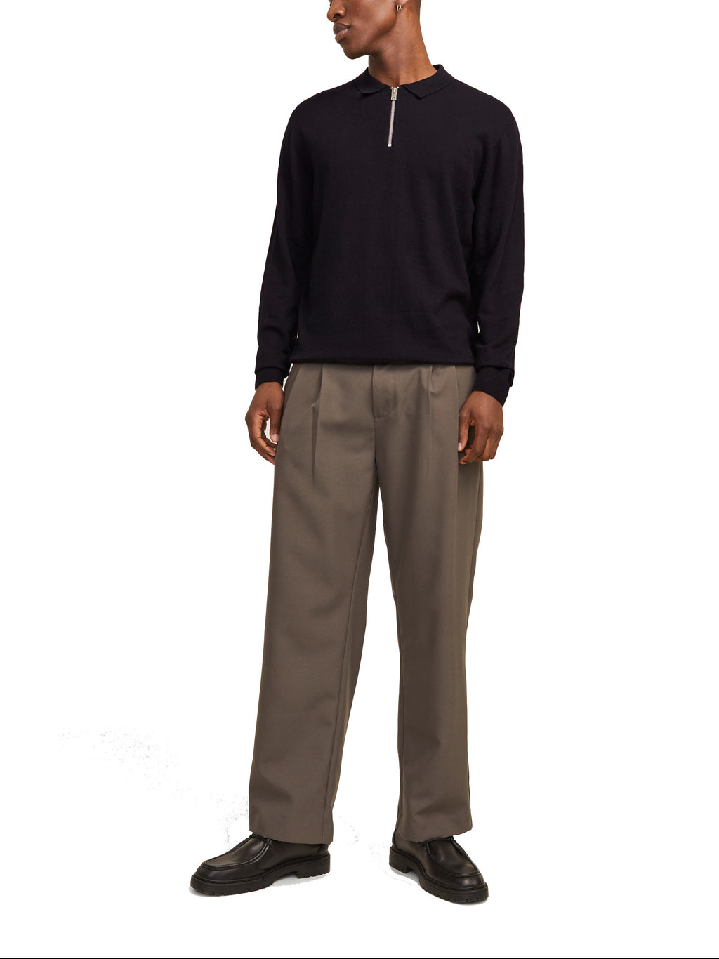 Polo Jack & Jones Nero Emil in maglia 12268210 /Black JACK & JONES 