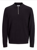 Polo Jack & Jones Nero Emil in maglia 12268210 /Black JACK & JONES 