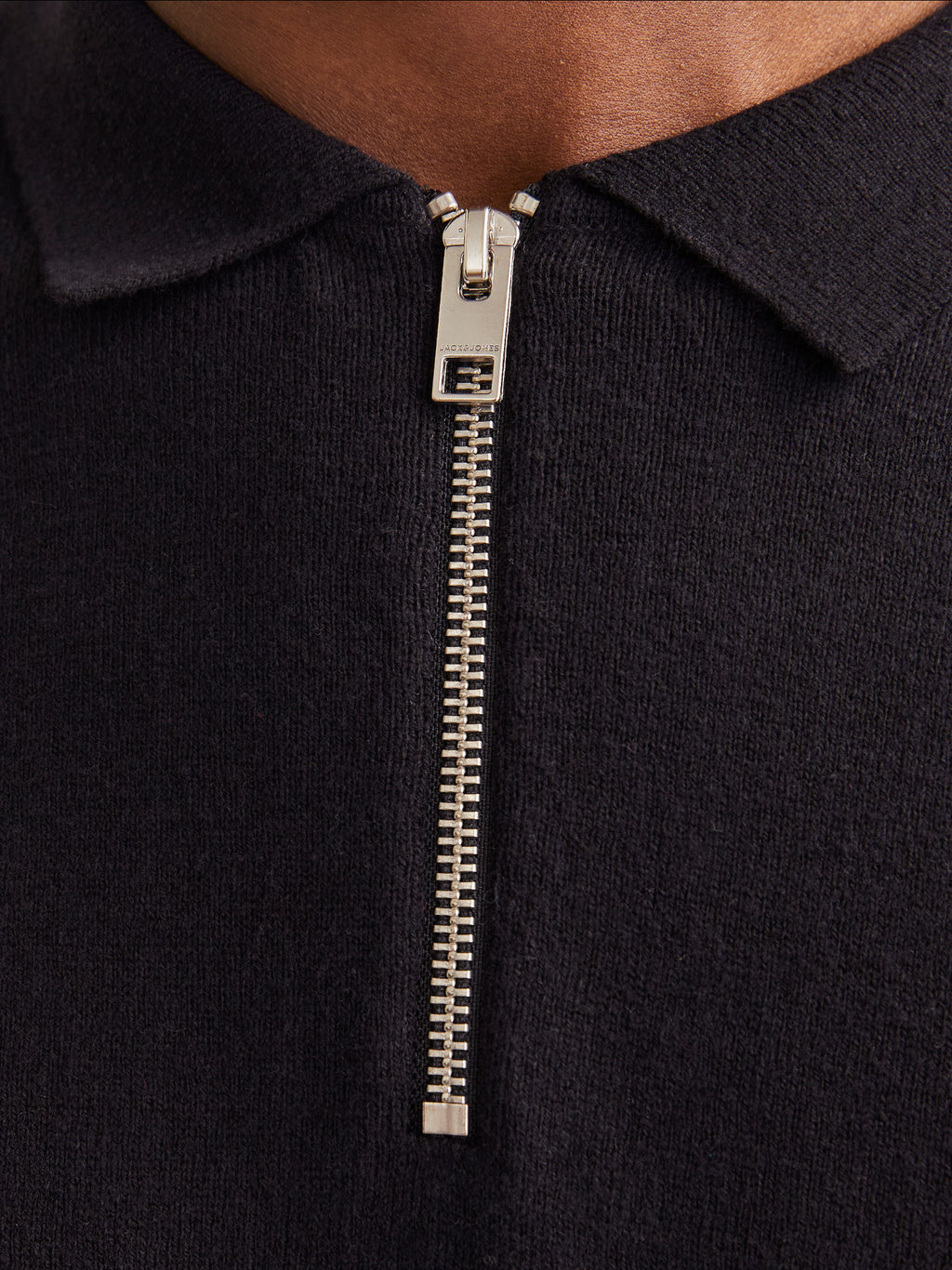 Polo Jack & Jones Nero Emil in maglia 12268210 /Black JACK & JONES 