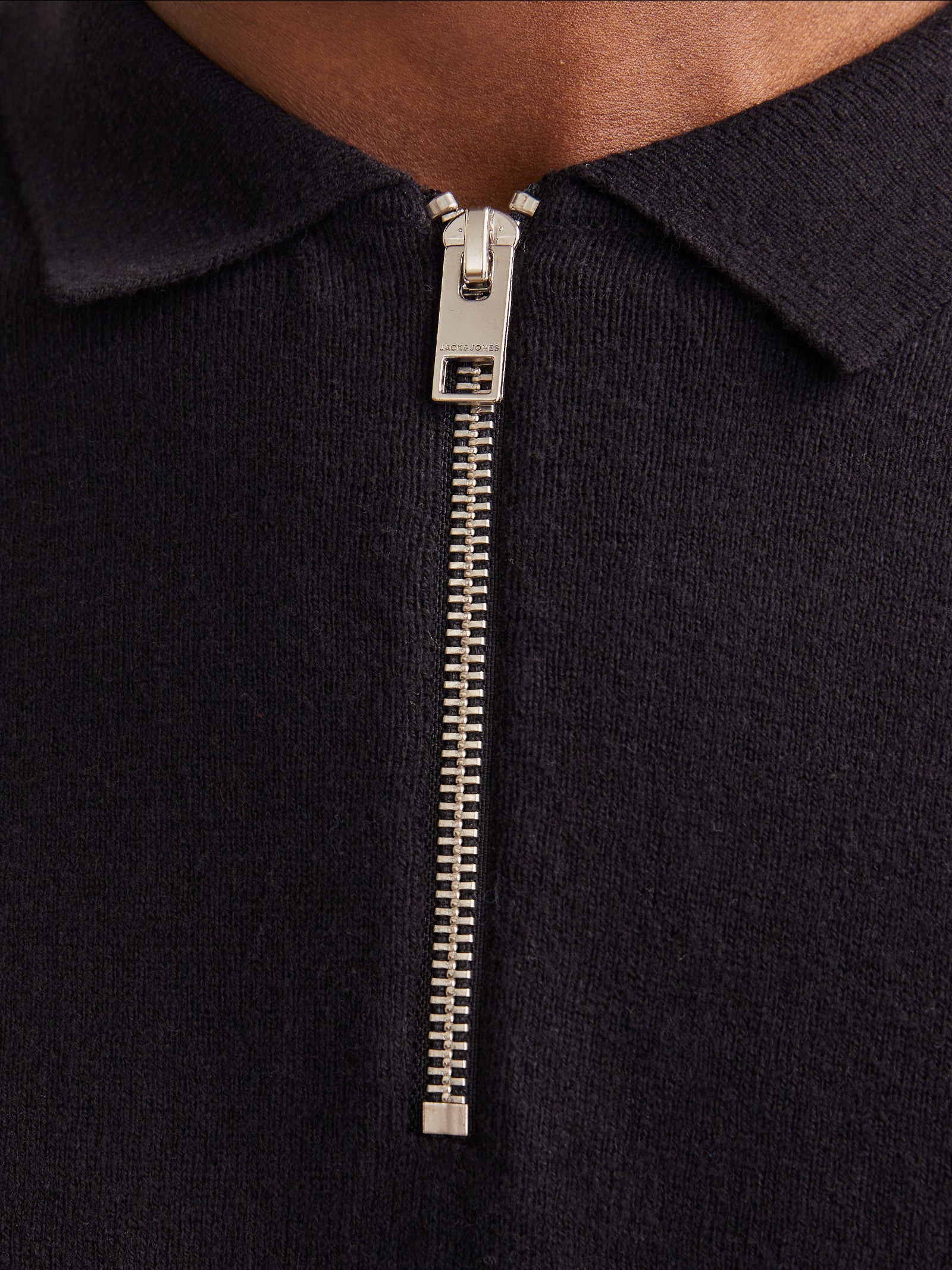 Polo Jack & Jones Nero Emil in maglia 12268210 /Black JACK & JONES 