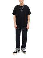 T-shirt Jack & Jones Soho Nero con mino logo gommato 12278787 /Black JACK & JONES 