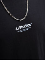 T-shirt Jack & Jones Soho Nero con mino logo gommato 12278787 /Black JACK & JONES 