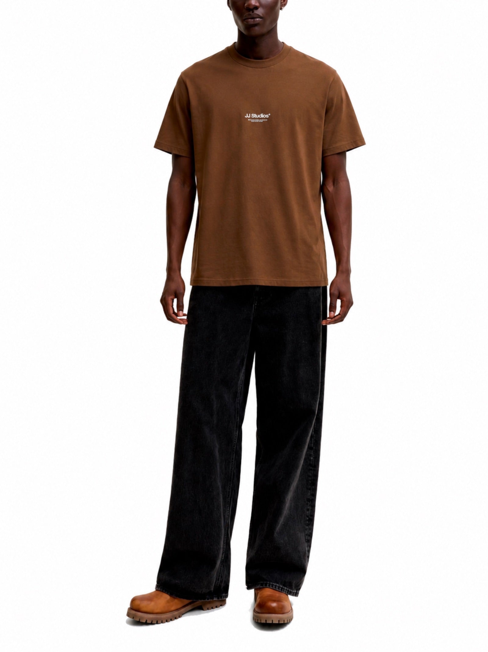 T-shirt Jack & Jones Soho Marrone con logo 12278787 /Cocoa JACK & JONES 
