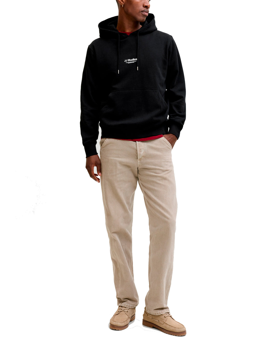 Felpa Jack & Jones Soho Nera con cappuccio 12278789 /Black JACK & JONES 