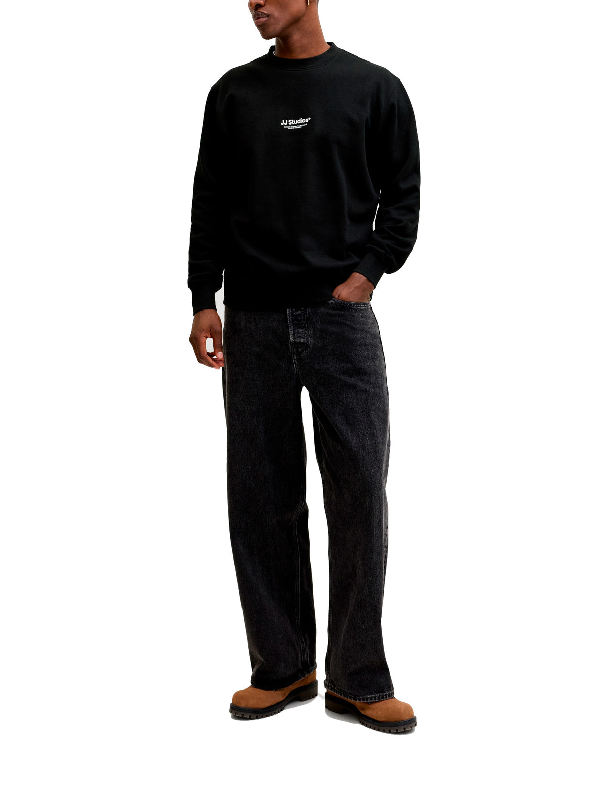 Felpa Jack & Jones Soho Nera girocollo 12278791 /Black JACK & JONES 