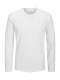 T-shirt Jack & Jones Organic Bianco manica lunga 12279538 /White JACK & JONES 