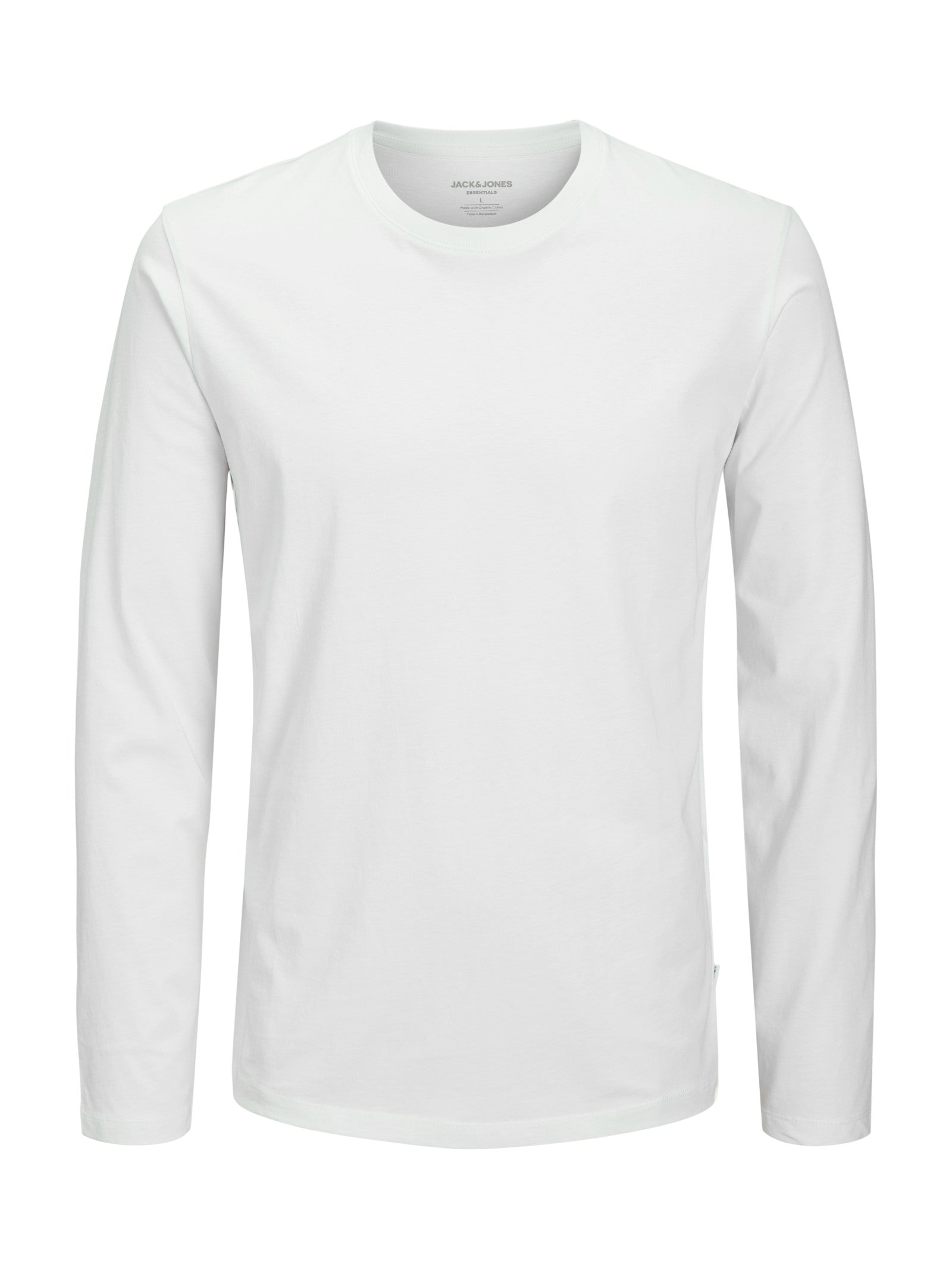 T-shirt Jack & Jones Organic Bianco manica lunga 12279538 /White JACK & JONES 