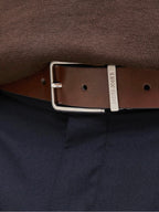 Cintutra Jack & Jones Garda Marrone/Nero reversibile 12280794 /Brown Stone JACK & JONES 