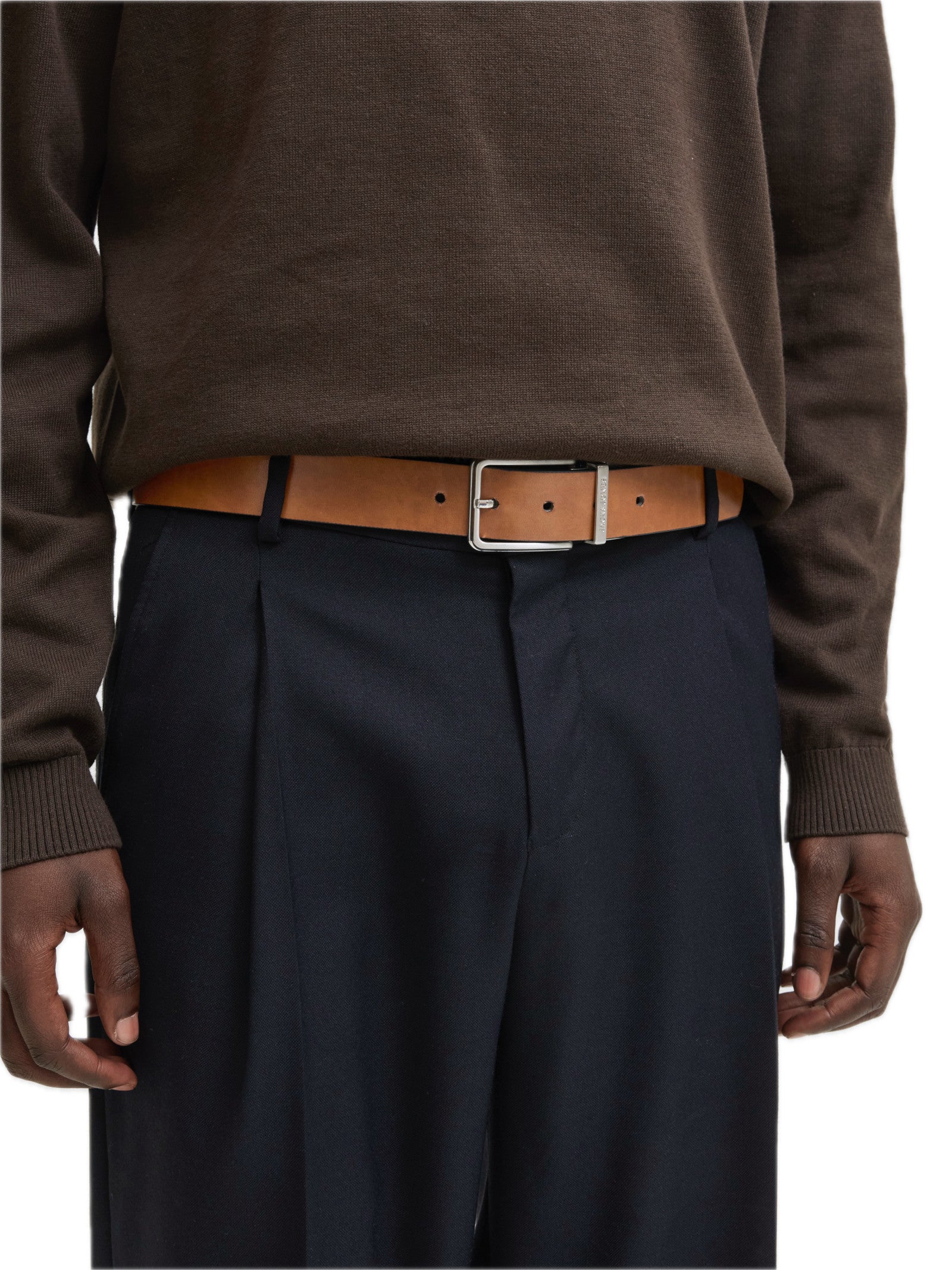 Cintutra Jack & Jones Garda Cognac/Nero reversibile 12280794 /Cognac JACK & JONES 