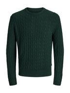 Maglia Jack & Jones Verde a trecce 12282175 /Scarab JACK & JONES 