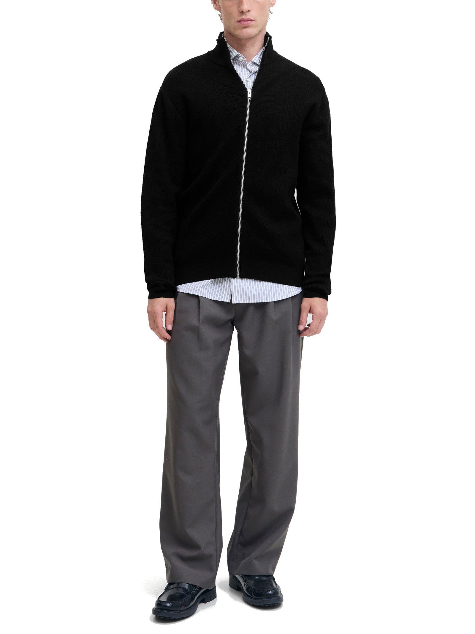 Cardigan Jack & Jones Nero con zip 12288344 /Black JACK & JONES 