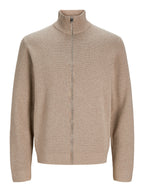 Cardigan Jack & Jones Beige con zip 12288344 /Greige JACK & JONES 