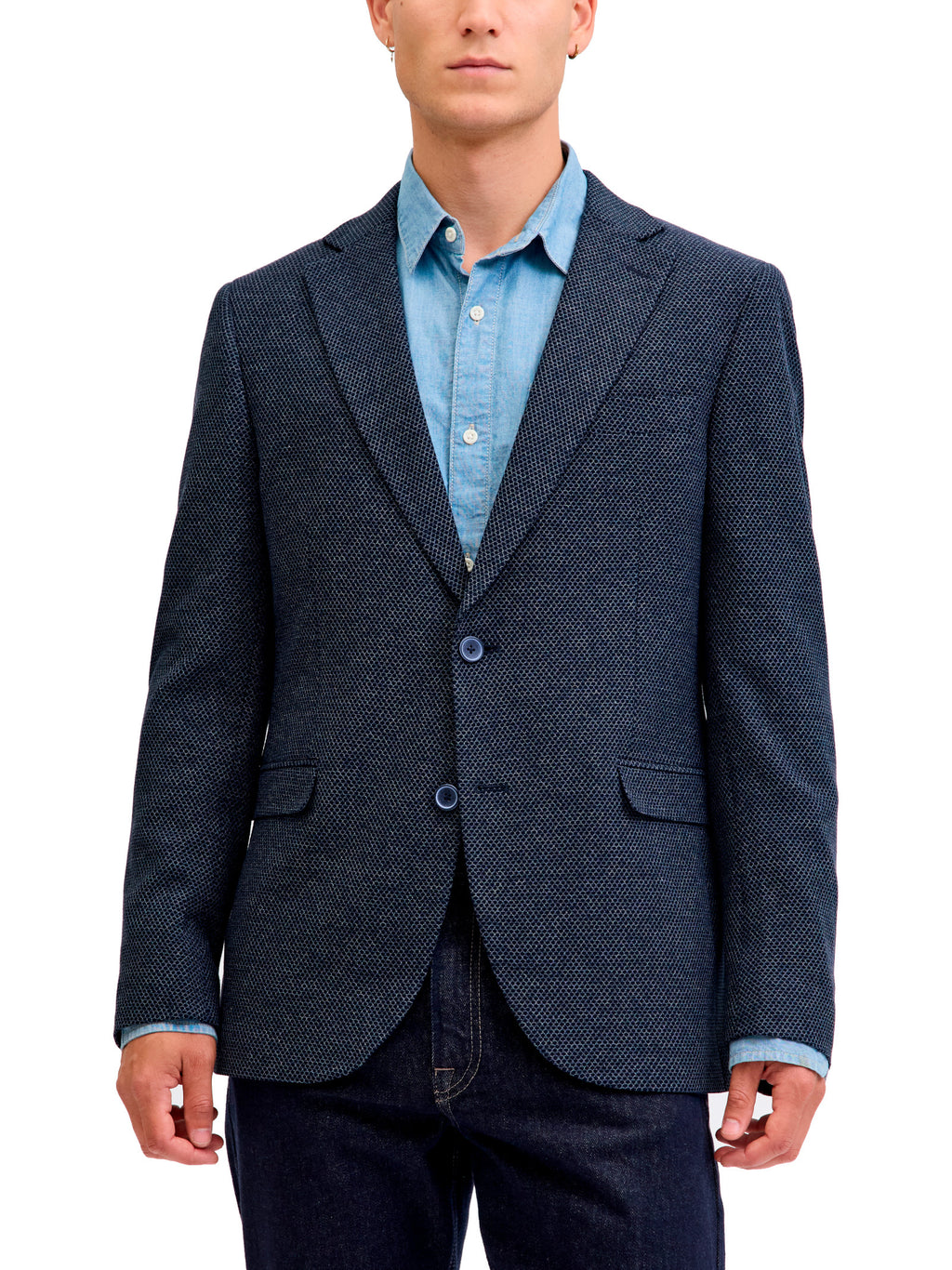 Giacca Jack & Jones Blu Enzo lavorata 12290023 /Dark Navy JACK & JONES 