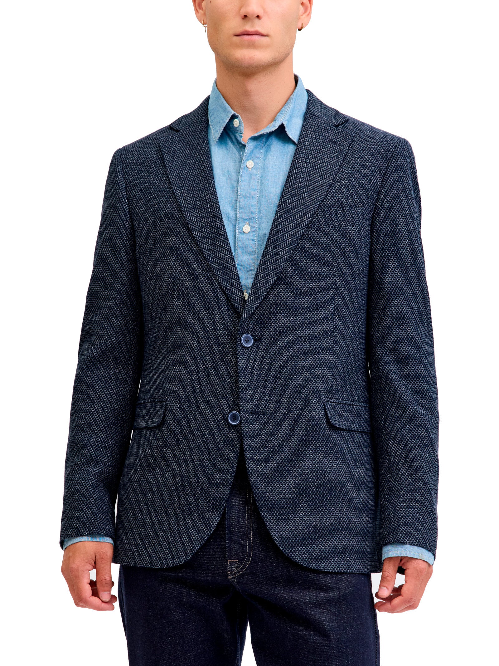 Giacca Jack & Jones Blu Enzo lavorata 12290023 /Dark Navy JACK & JONES 
