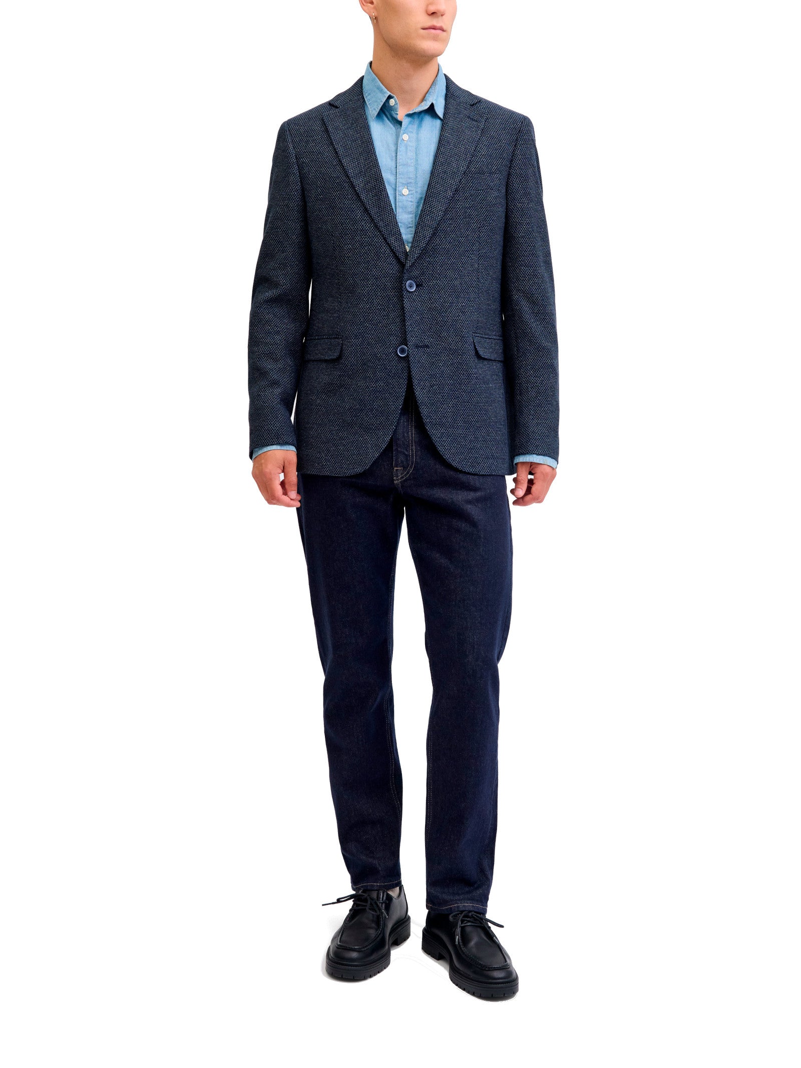 Giacca Jack & Jones Blu Enzo lavorata 12290023 /Dark Navy JACK & JONES 