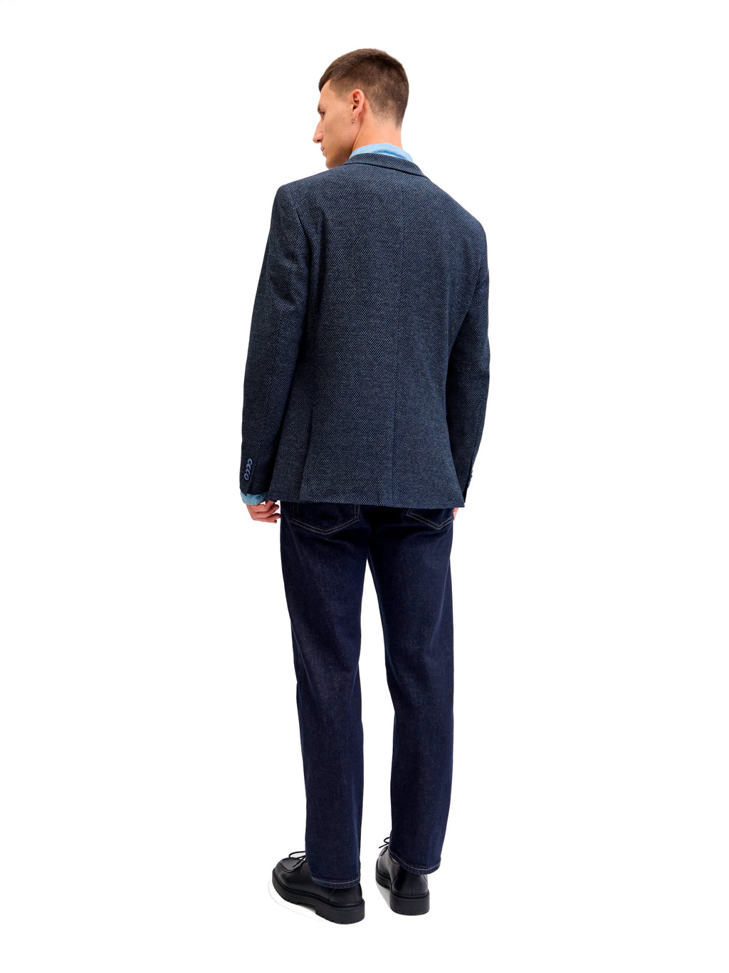 Giacca Jack & Jones Blu Enzo lavorata 12290023 /Dark Navy JACK & JONES 