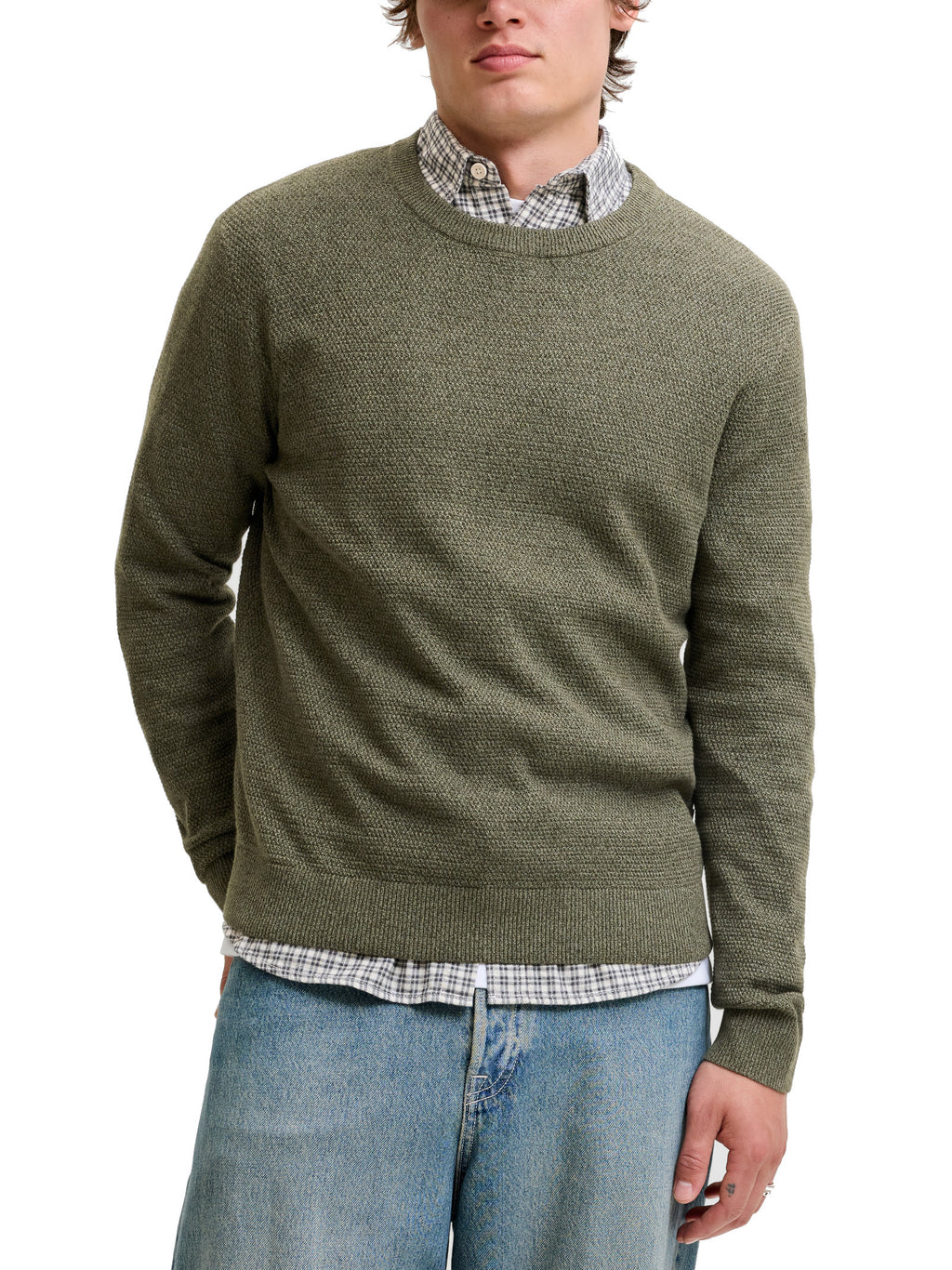 Maglia Jack & Jones Verde Ryder girocollo 12298310 /Rosin JACK & JONES 