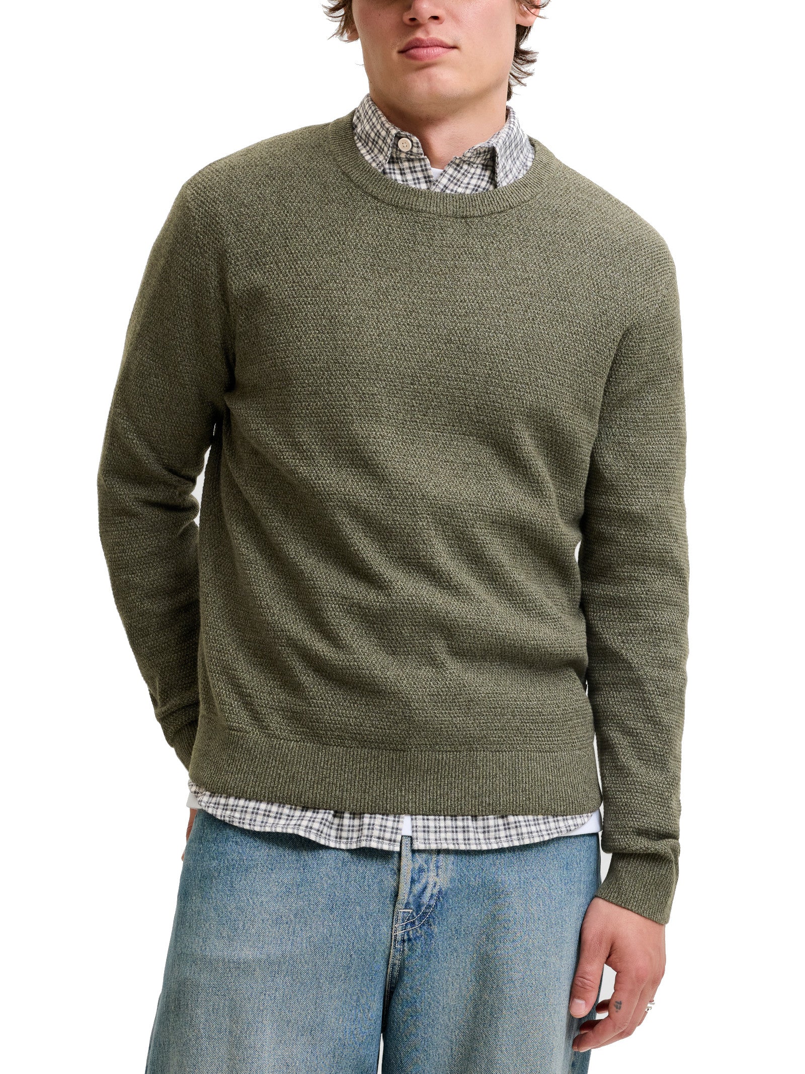 Maglia Jack & Jones Verde Ryder girocollo 12298310 /Rosin JACK & JONES 