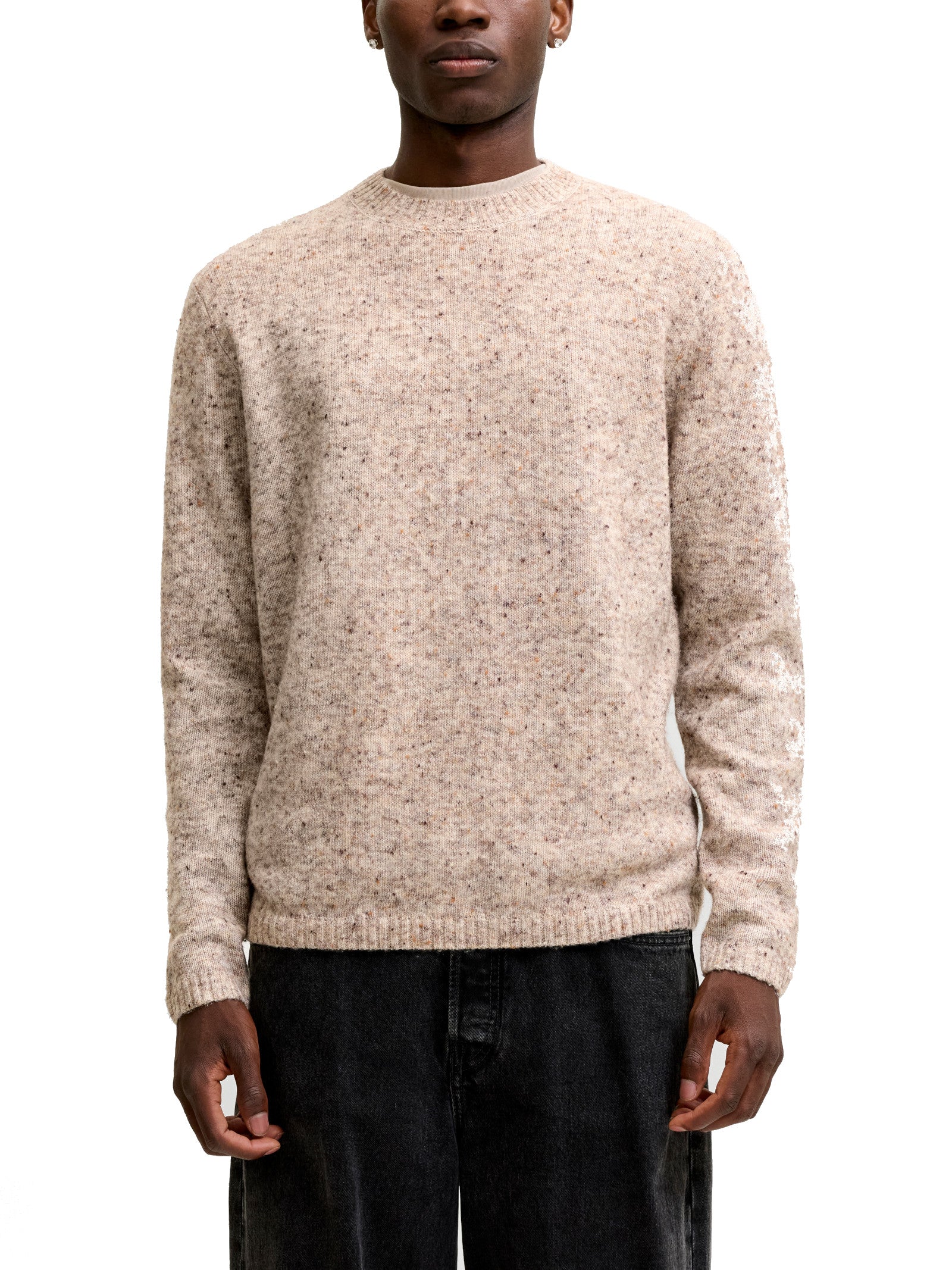 Maglia Jack & Jones Niel Beige girocollo melange 12298382 /Atmosphere JACK & JONES 