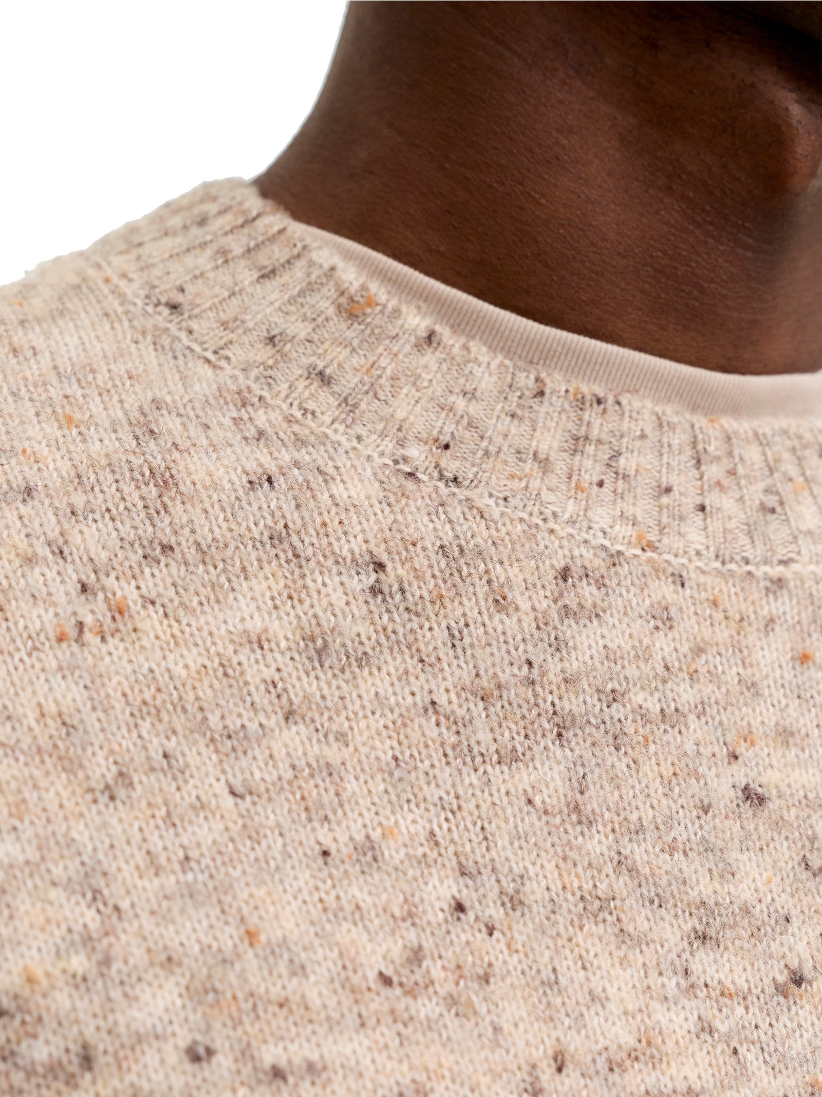 Maglia Jack & Jones Niel Beige girocollo melange 12298382 /Atmosphere JACK & JONES 