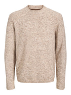 Maglia Jack & Jones Niel Beige girocollo melange 12298382 /Atmosphere JACK & JONES 