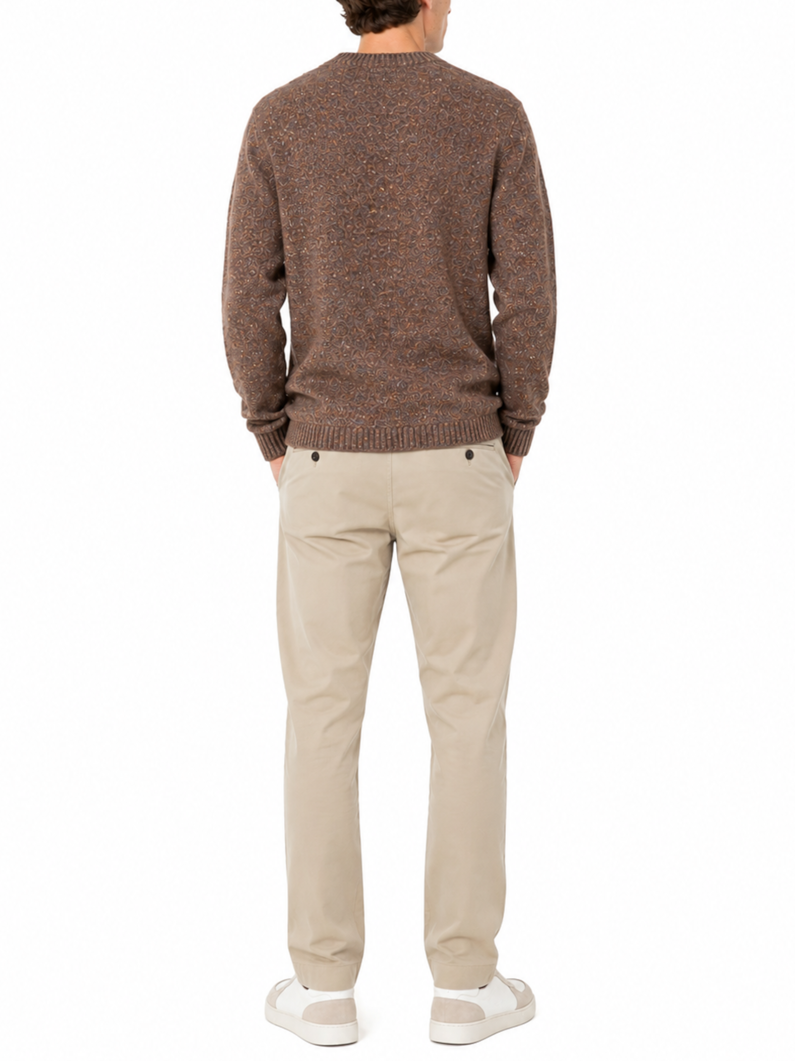 Maglia Jack & Jones Niel Marrone girocollo melange 12298382 /Cocoa JACK & JONES 