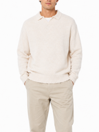Maglia Jack & Jones Soho Panna colletto polo 12298398 /Moonbeam JACK & JONES 