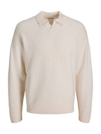 Maglia Jack & Jones Soho Panna colletto polo 12298398 /Moonbeam JACK & JONES 