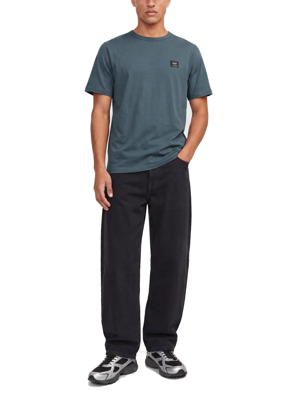 T-shirt Jack & Jones Cleveland  basica 12298439 /Turbulence JACK & JONES 