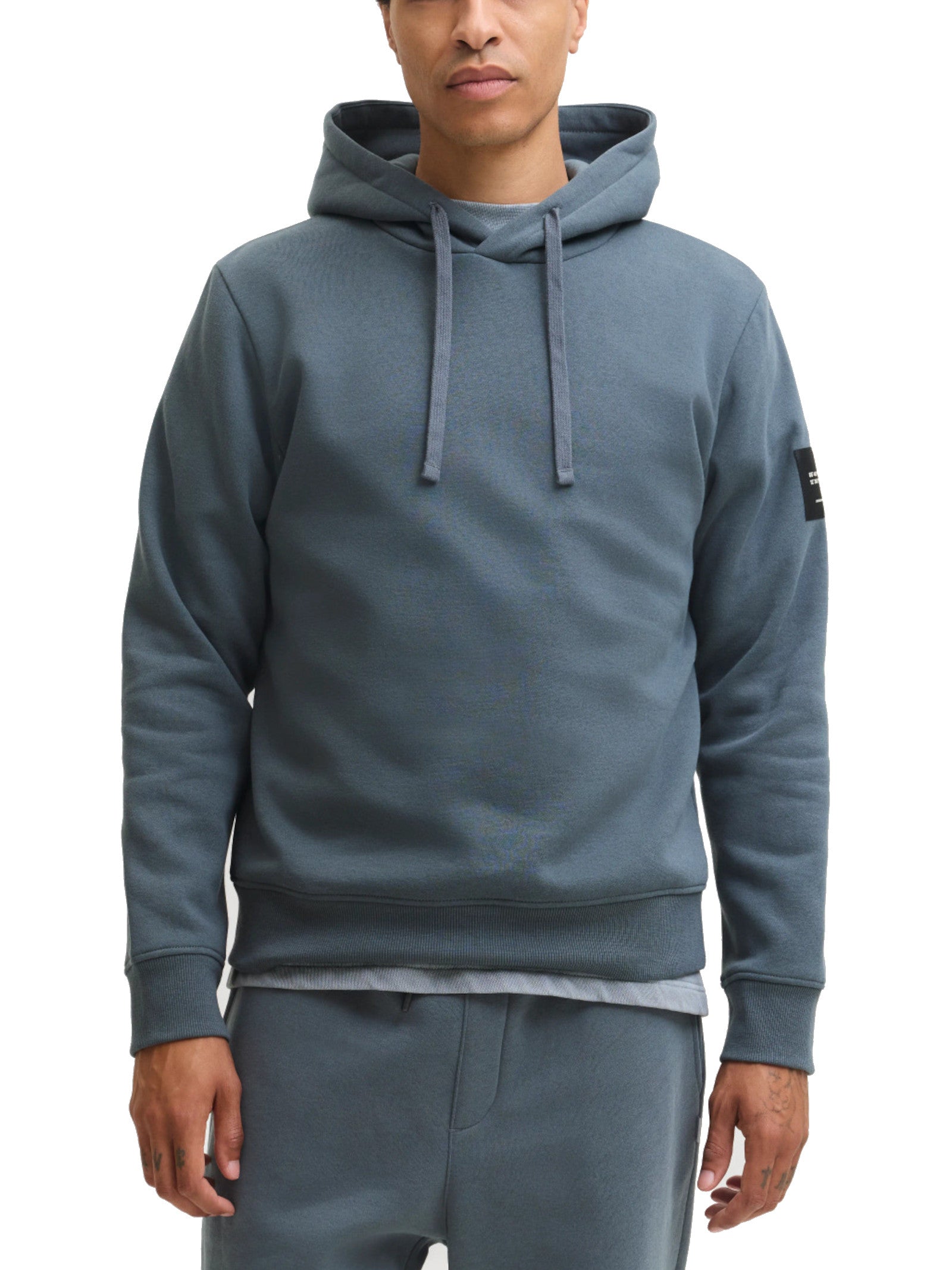 Felpa Jack & Jones Petrolio Cleveland con cappuccio 12298441 /Turbulence JACK & JONES 