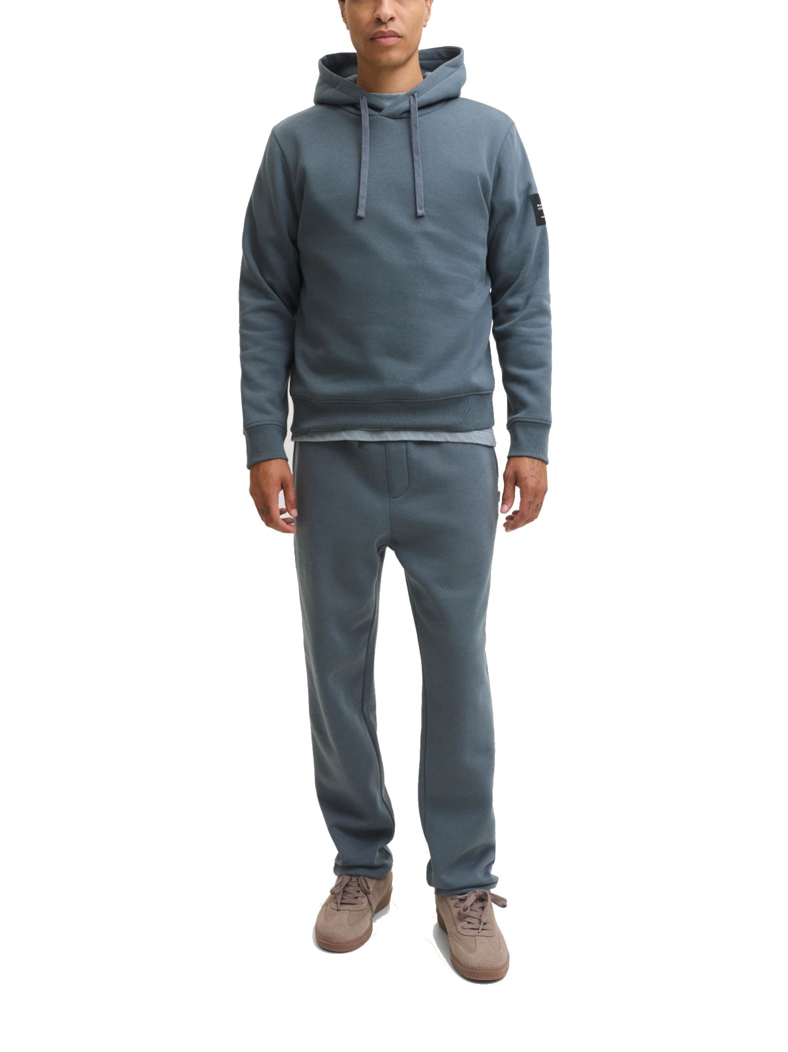 Felpa Jack & Jones Petrolio Cleveland con cappuccio 12298441 /Turbulence JACK & JONES 