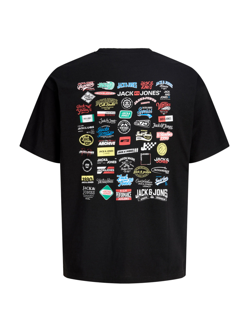 T-shirt Jack & Jones Nero Legacy loghi 12298480 /Black JACK & JONES 