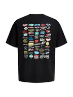 T-shirt Jack & Jones Nero Legacy loghi 12298480 /Black JACK & JONES 