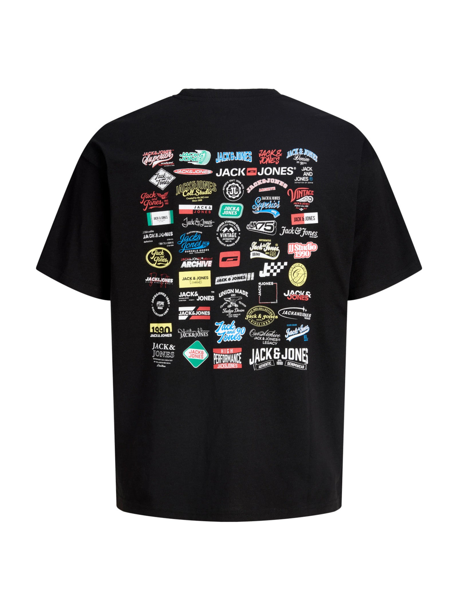 T-shirt Jack & Jones Nero Legacy loghi 12298480 /Black JACK & JONES 