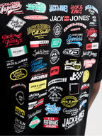 T-shirt Jack & Jones Nero Legacy loghi 12298480 /Black JACK & JONES 