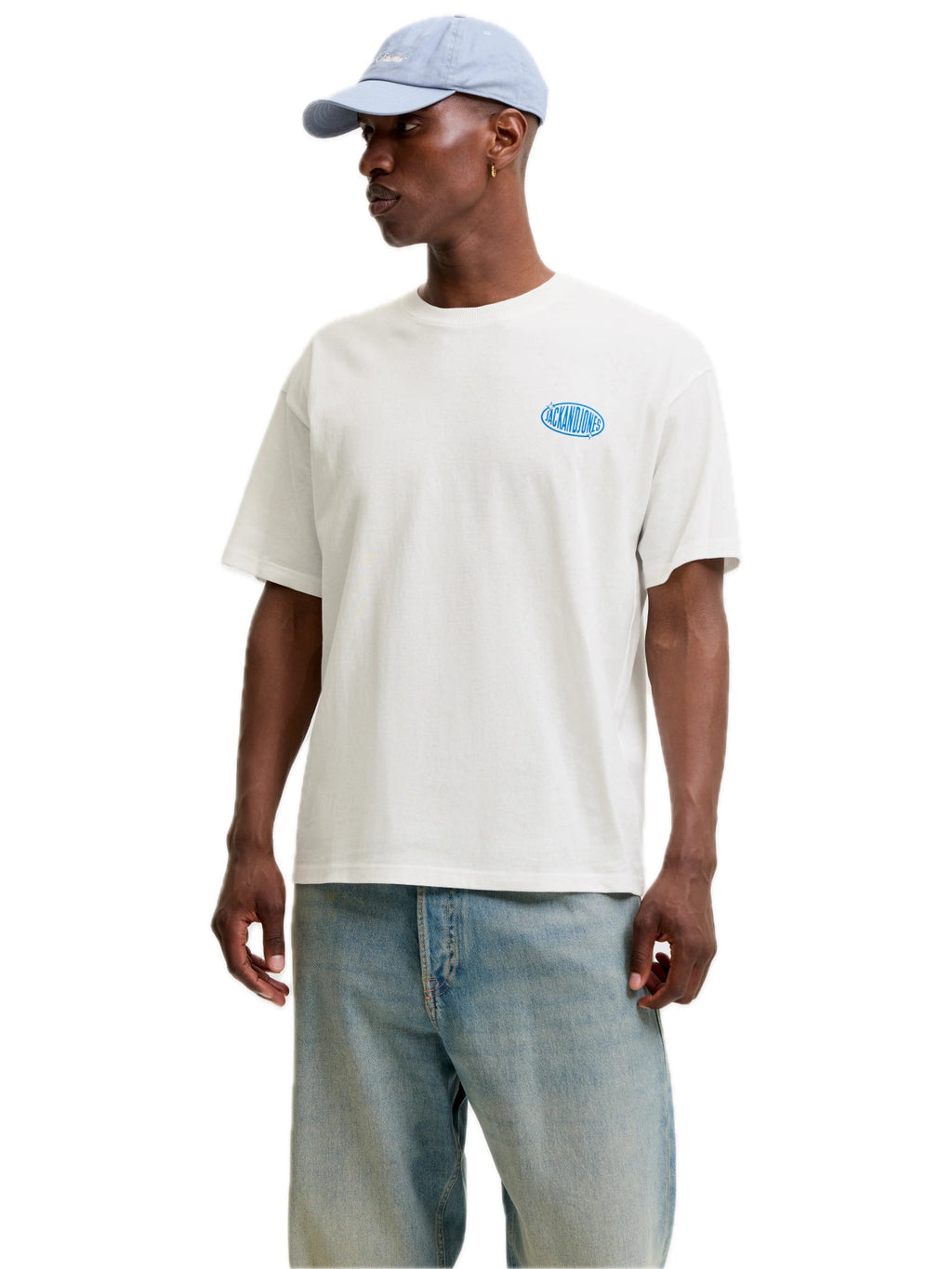 T-shirt Jack & Jones Bianco Legacy loghi 12298480 /Cloud Dancer JACK & JONES 