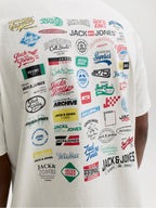 T-shirt Jack & Jones Bianco Legacy loghi 12298480 /Cloud Dancer JACK & JONES 